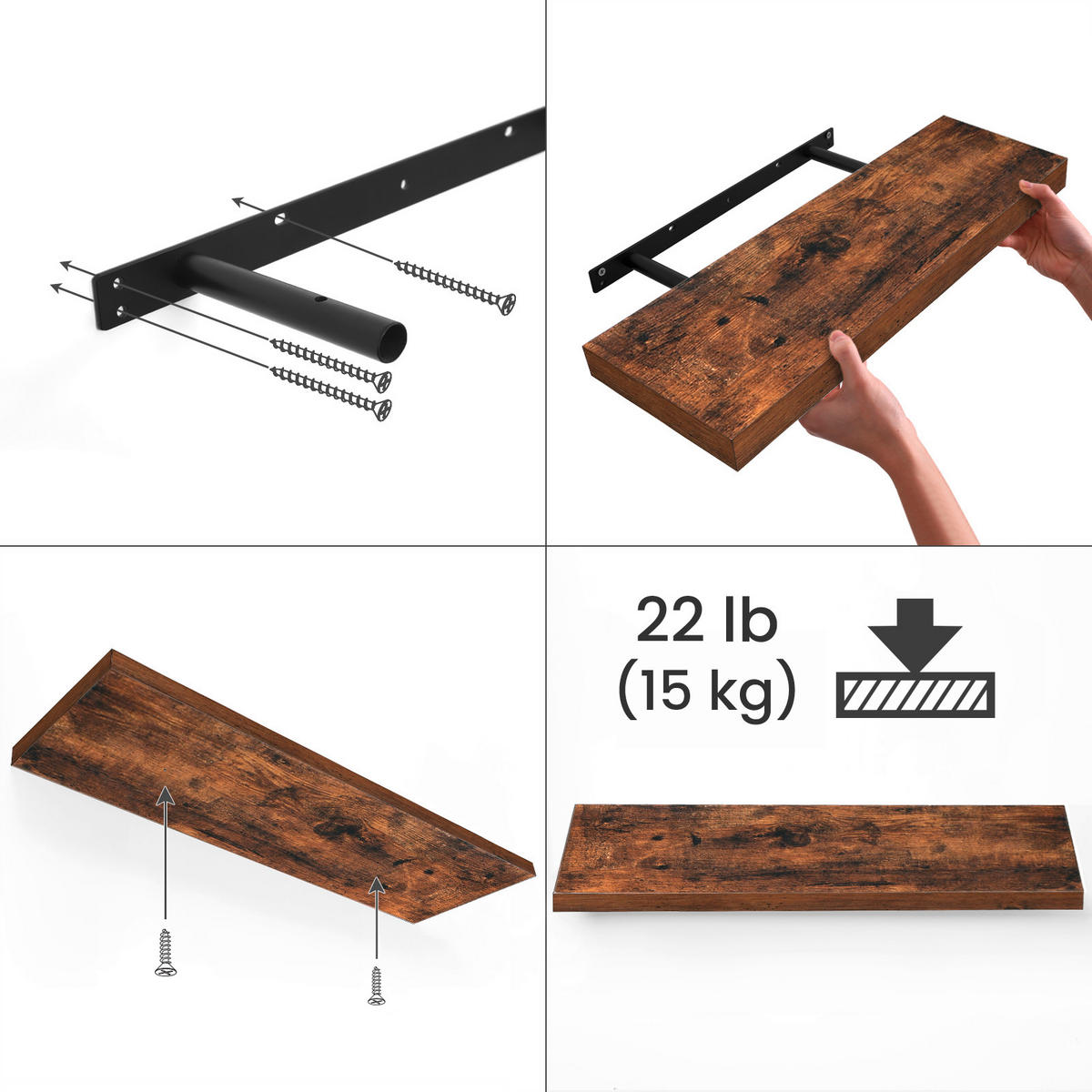 WANDBOARD Braun, Schwarz  - Schwarz/Braun, Trend, Holzwerkstoff (80/3.8/20cm) - Boxxx