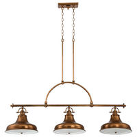 HÄNGELEUCHTE  133.3/73/34.3 cm   - Messingfarben, Design, Glas/Metall (133.3/73/34.3cm) - Elstead Lighting