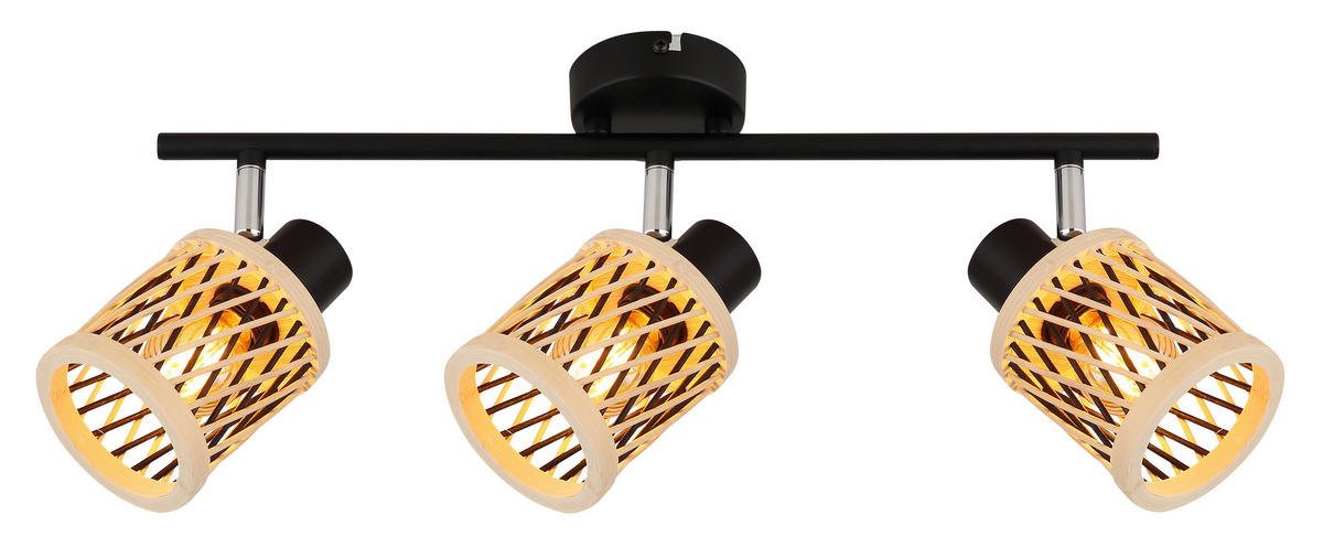 STRAHLER Mali 45/8,5/19 cm  - Schwarz/Naturfarben, Natur, Holz/Metall (45/8,5/19cm) - Globo