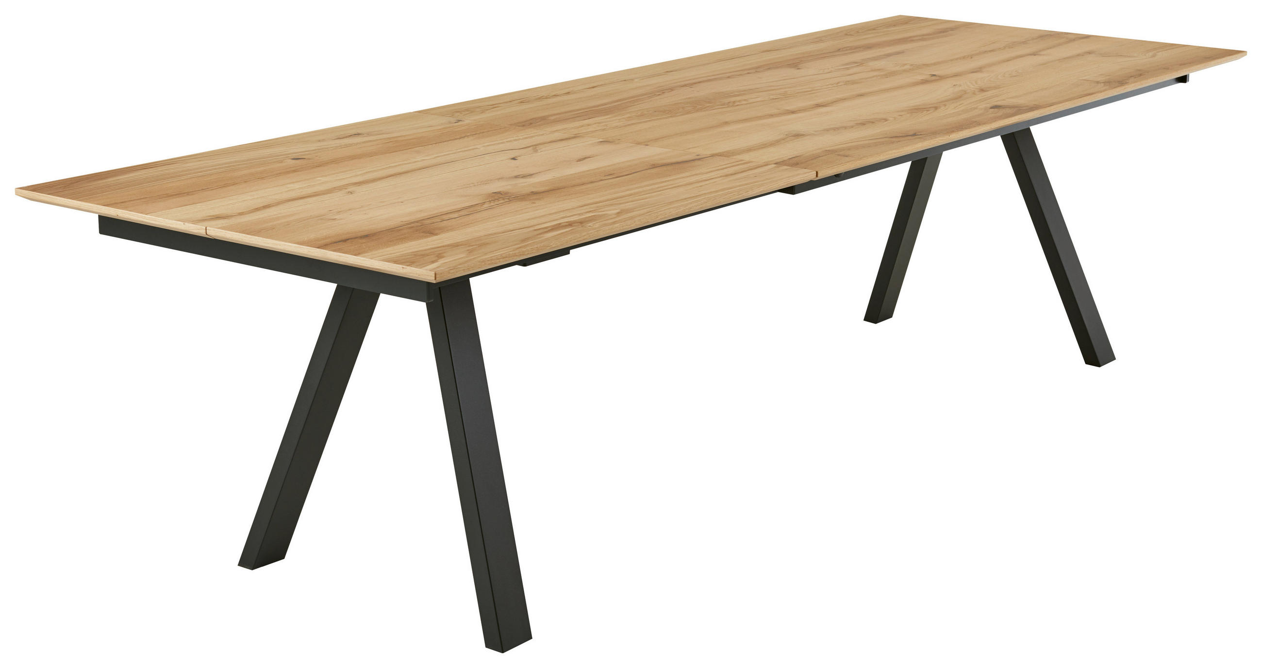 ESSTISCH in Holz, Metall 190-290/100/75 cm  - Wildeiche/Anthrazit, KONVENTIONELL, Holz/Metall (190-290/100/75cm) - Venjakob