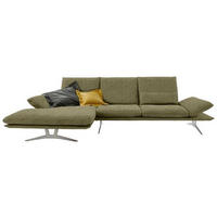 ECKSOFA Grün Flachgewebe  - Grün, Design, Textil/Metall (159/314cm) - Koinor