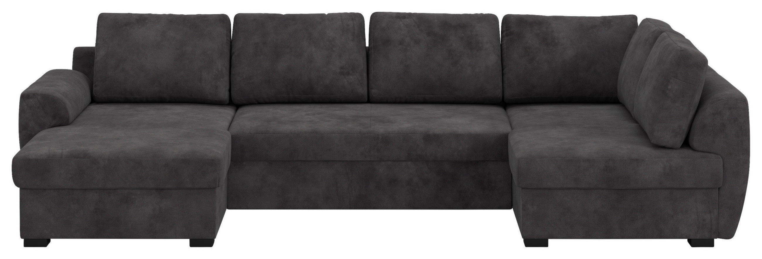 SJEDEĆA GARNITURA tekstil  crna   - crna, Trend, tekstil/plastika (154/327/86cm) - MID.YOU