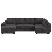 SJEDEĆA GARNITURA tekstil  crna   - crna, Trend, tekstil/plastika (154/327/86cm) - MID.YOU
