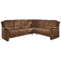 ECKSOFA in Mikrofaser Hellbraun  - Hellbraun/Beige, Konventionell, Textil/Metall (275/223cm) - Beldomo Comfort