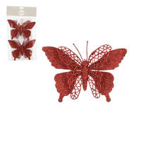 UKRASNA ŠTIPALJKA - crvena, Osnovno, plastika (11/16cm) - X-Mas