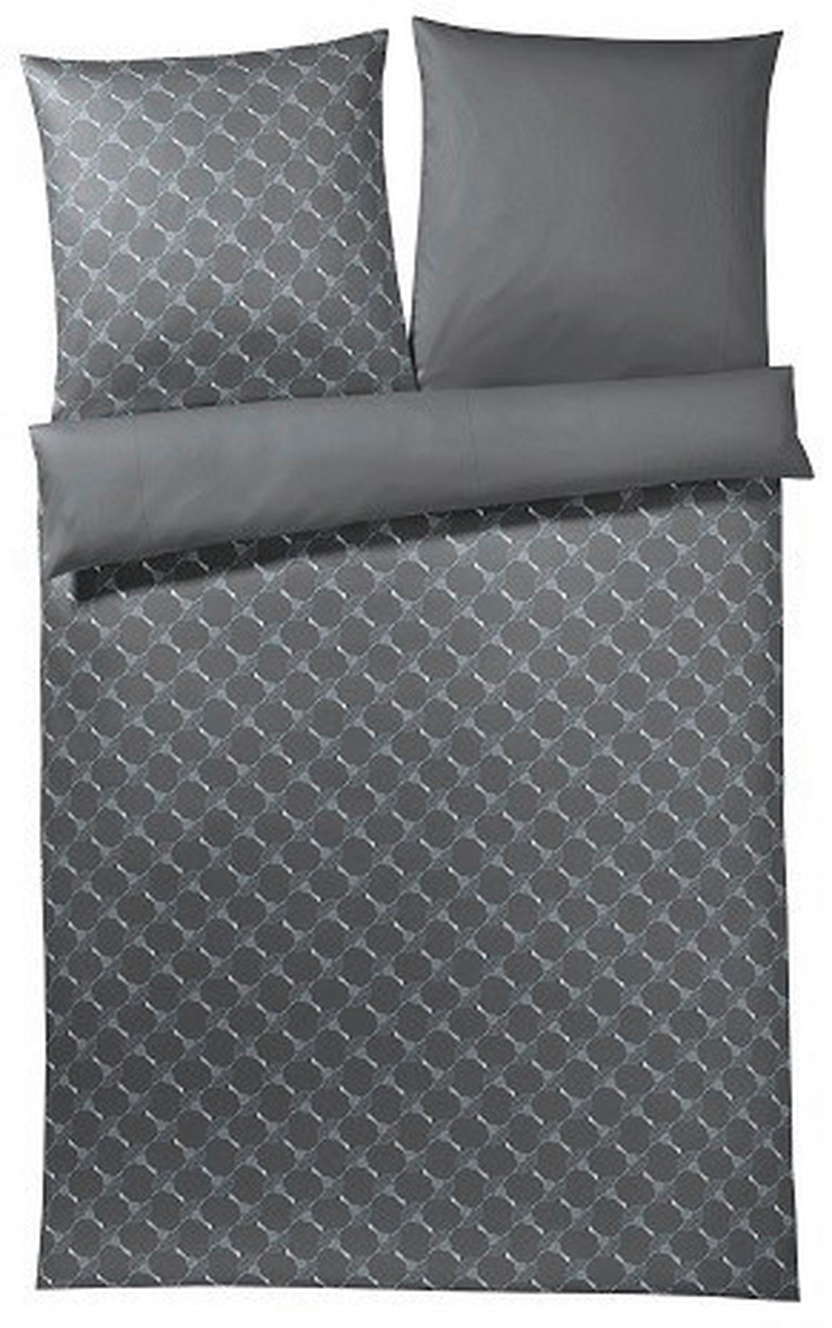 OBOUSTRANNÉ POVLEČENÍ, makosatén, barvy grafitu, 155/220 cm - barvy grafitu, Basics, textil (155/220cm) - Joop!