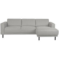 SOFFA i flatväv ljusgrå  - ljusgrå/svart, Design, metall/trä (238/78/142cm) - Pure Home Comfort