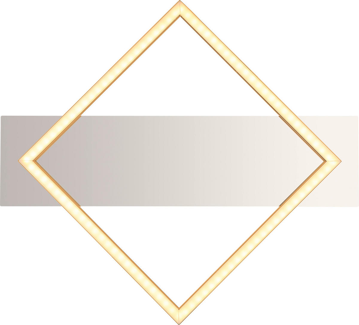LED-DECKENLEUCHTE 12 W    39,5/35/5 cm  - Goldfarben/Opal, Design, Kunststoff/Metall (39,5/35/5cm) - Globo