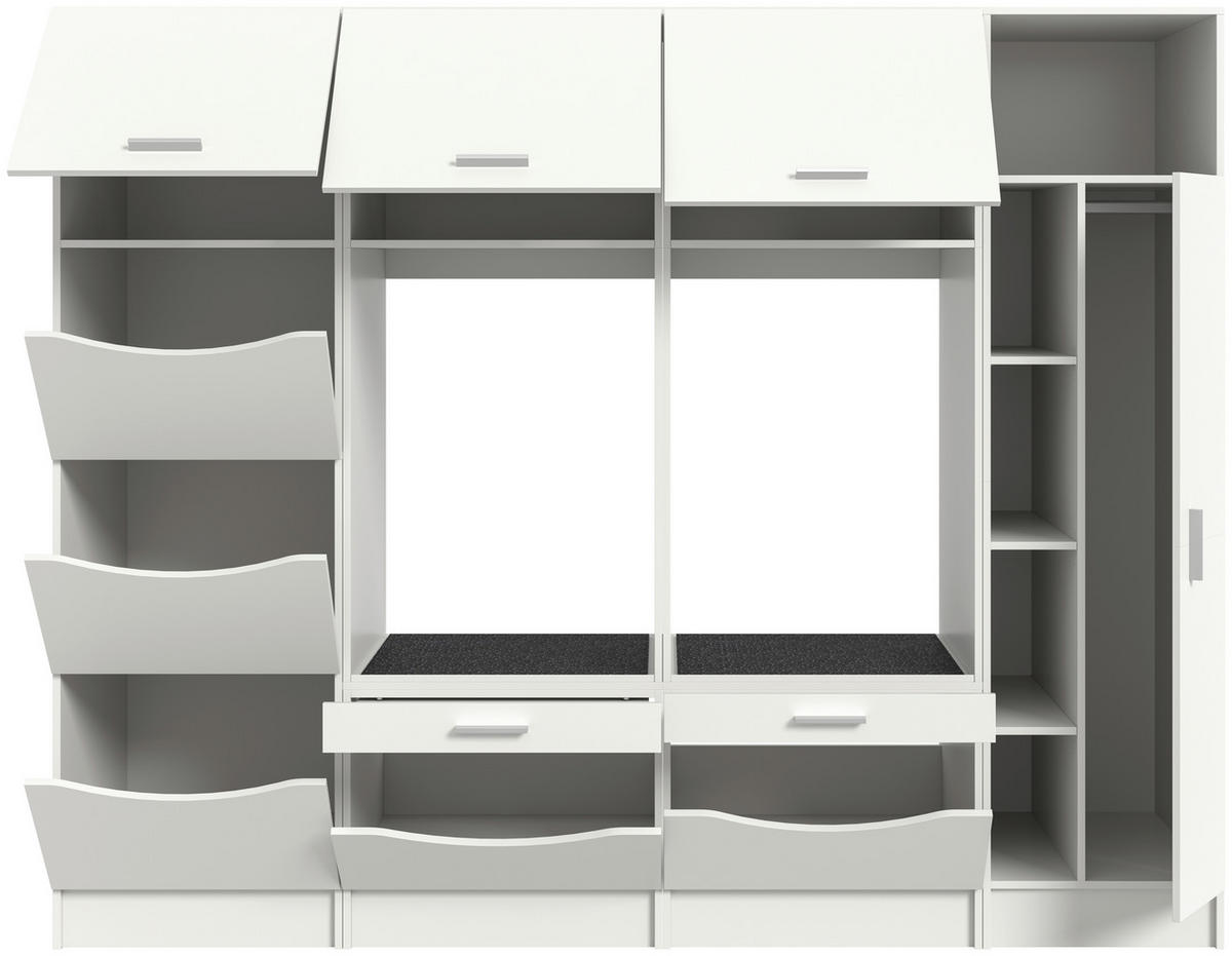 HAUSWIRTSCHAFTSRAUM 233/195/68 cm Weiss  - Weiss, Basics, Holzwerkstoff (233/195/68cm) - MID.YOU