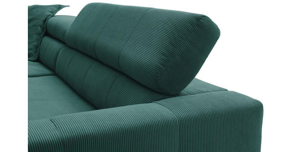 CloseUp von Hom`in ECKSOFA Grün Feincord.
