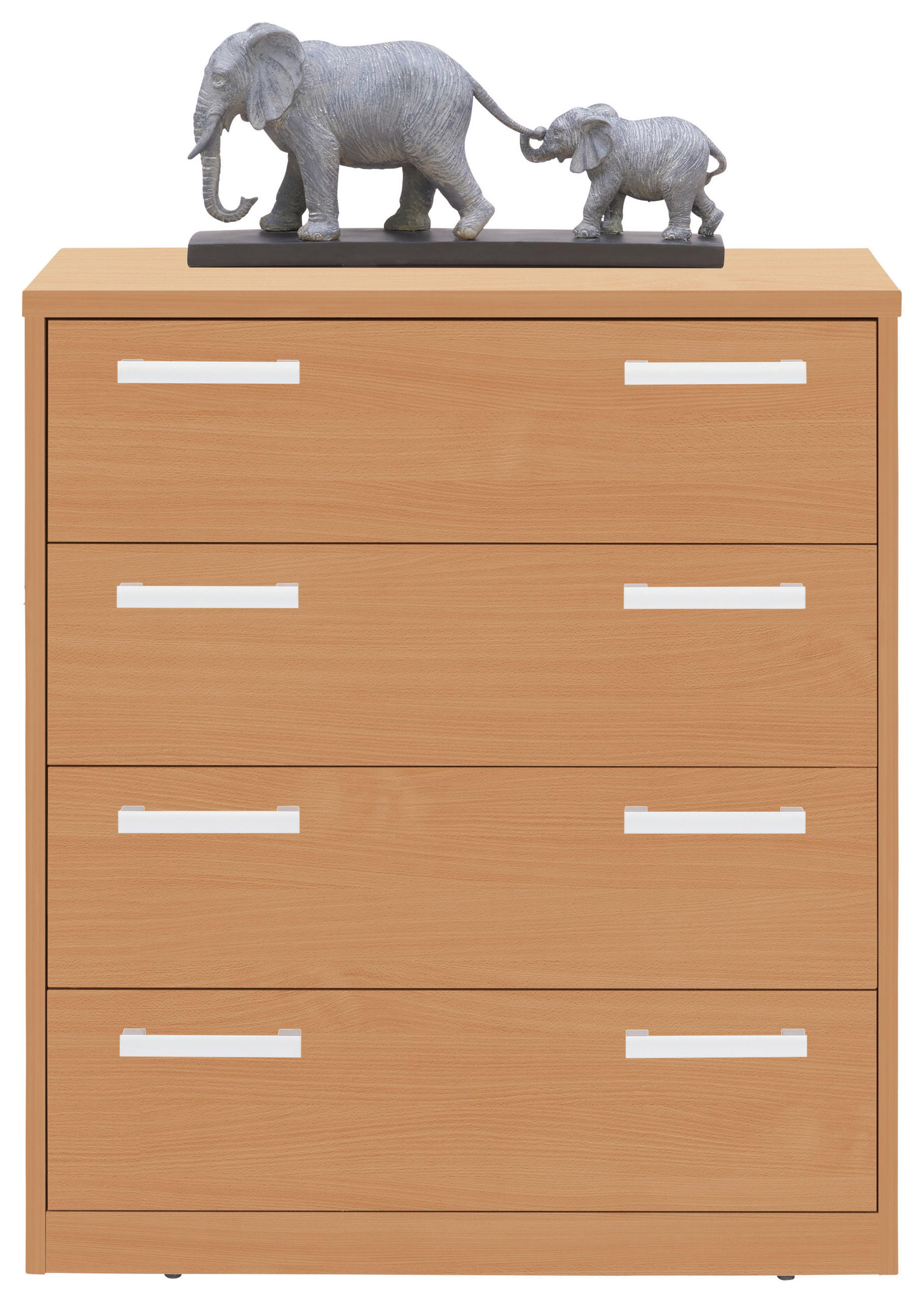 KOMMODE  in 72/84/36 cm  - Silberfarben/Buchefarben, Basics, Holzwerkstoff (72/84/36cm) - Xora