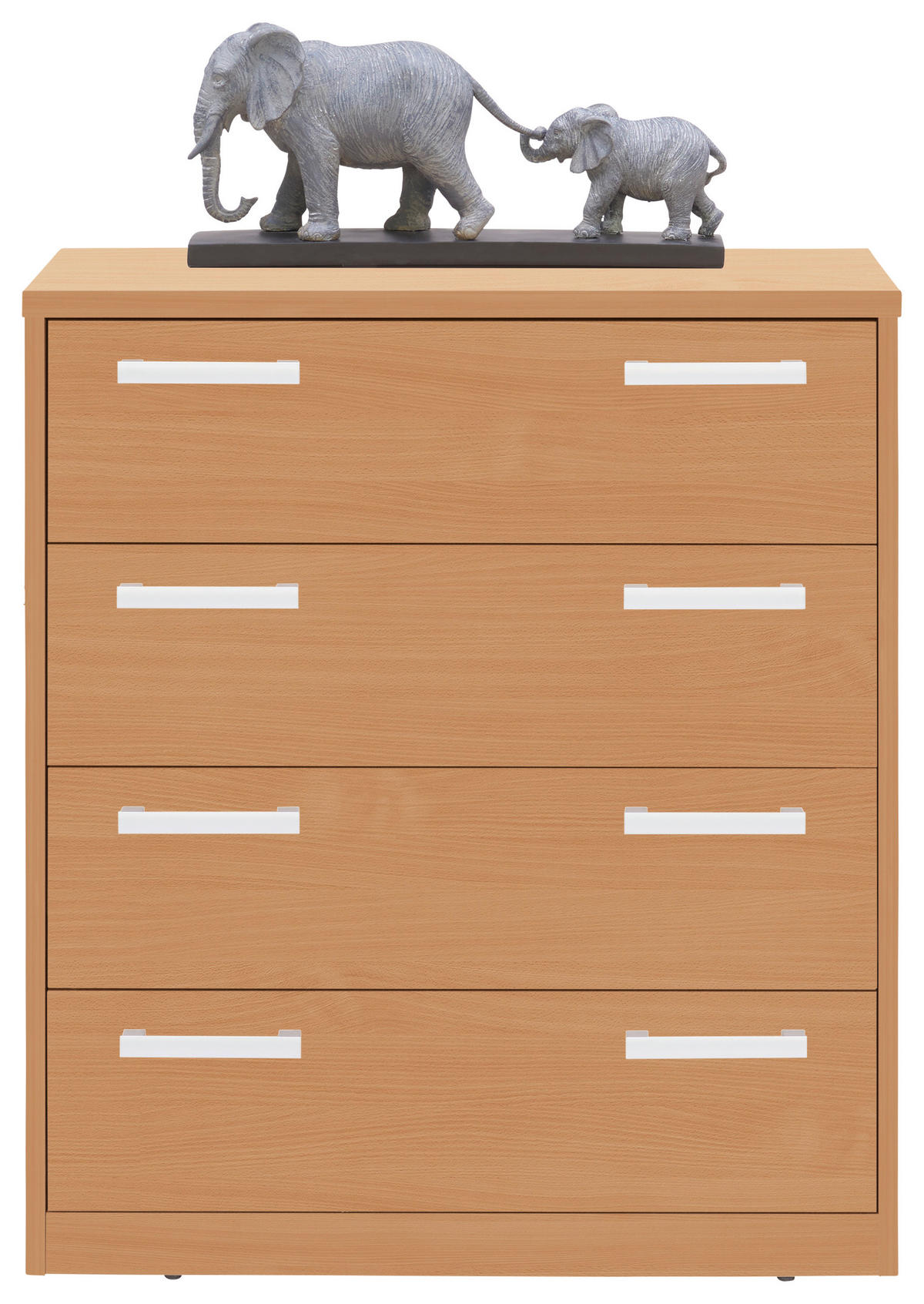 KOMMODE  in 72/84/36 cm  - Silberfarben/Buchefarben, Basics, Holzwerkstoff (72/84/36cm) - Xora