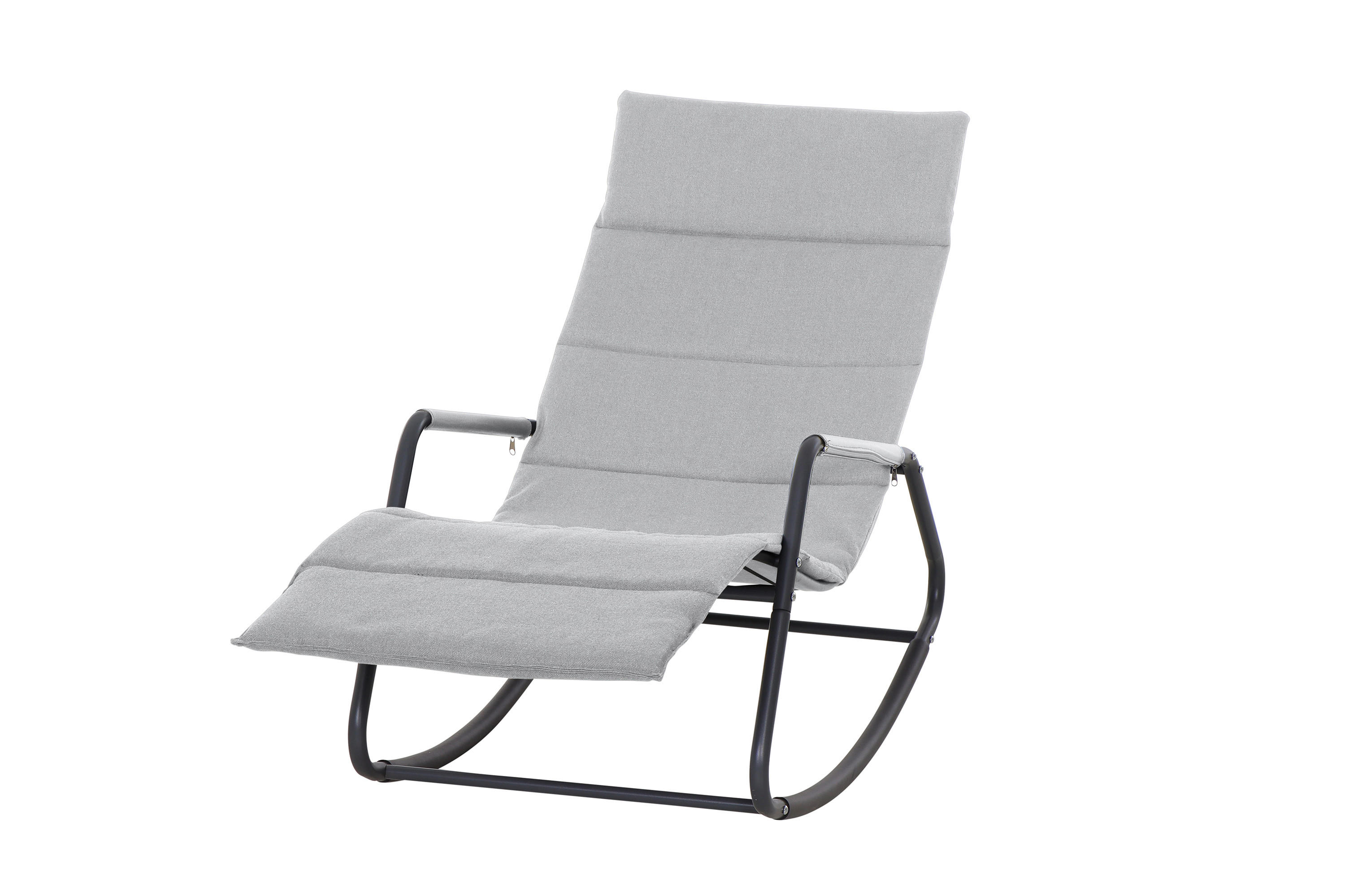 GARTEN-RELAXLIEGE 57/81/143 cm  - Grau, KONVENTIONELL, Kunststoff/Textil (57/81/143cm) - Siena Garden