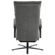 RELAXSESSEL in Textil Dunkelgrau  - Dunkelgrau/Schwarz, Design, Textil/Metall (68/117/85cm) - Cantus