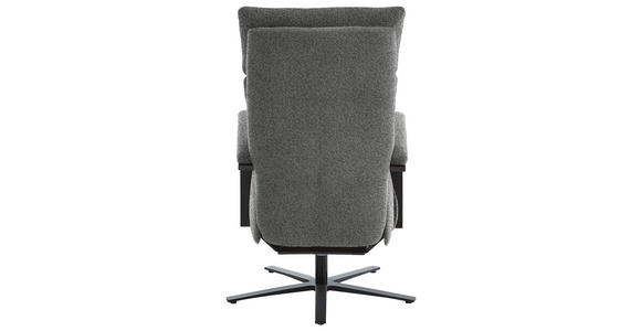 RELAXSESSEL in Textil Dunkelgrau - Dunkelgrau/Schwarz, Design, Textil/Metall (68/117/85cm) - Cantus