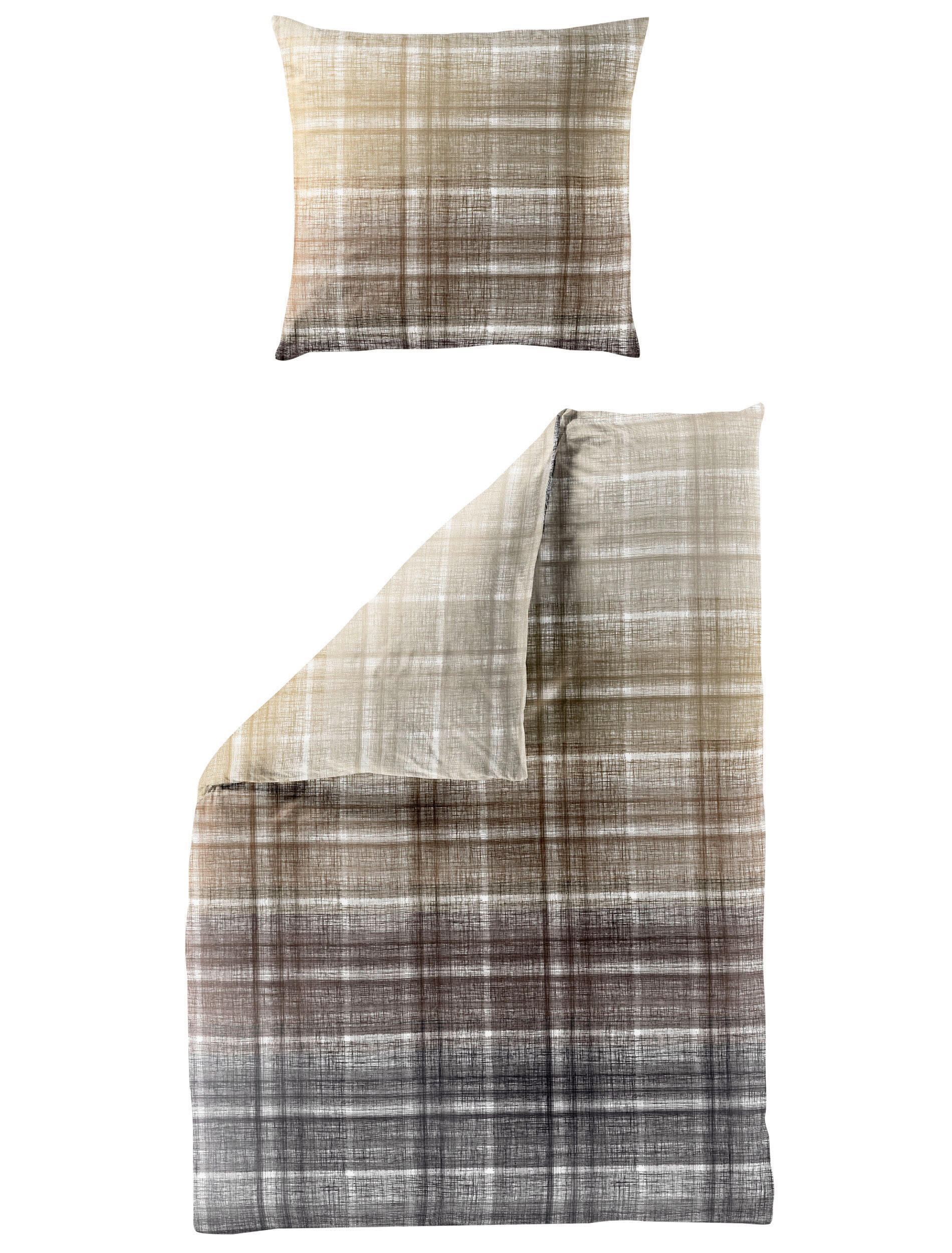BETTWÄSCHE 2-teilig Biber 135/200 cm  - Grau, Design, Textil (135/200cm) - Bierbaum