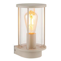 AUSSENLEUCHTE Gracey 14,3/15,2/25,2 cm  - Sandfarben/Klar, KONVENTIONELL, Glas/Metall (14,3/15,2/25,2cm) - Globo