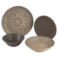 KOMBISERVICE 24-teilig  - Graubraun, LIFESTYLE, Keramik - Novel