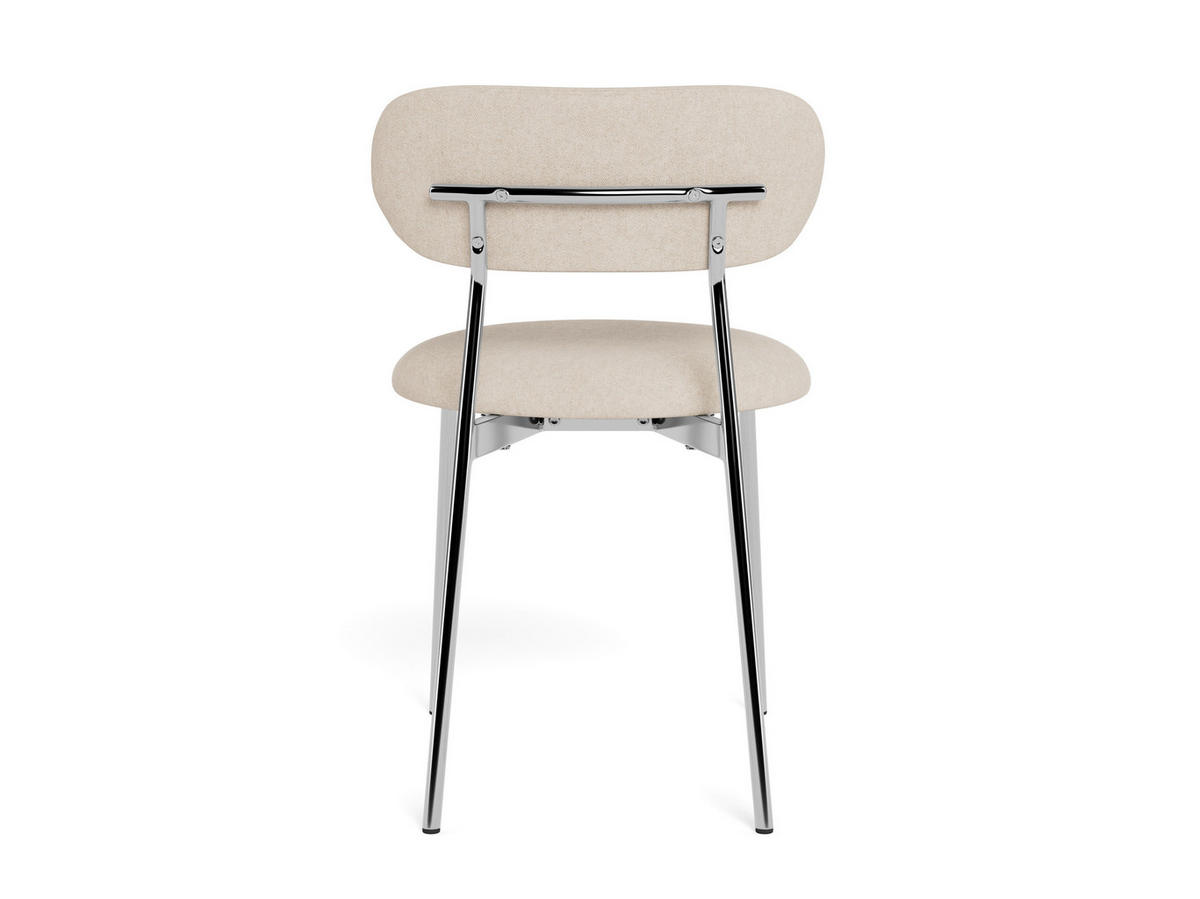 STUHL   Flachgewebe  - Sandfarben/Chromfarben, MODERN, Textil/Metall (47/79/53,5cm) - MID.YOU