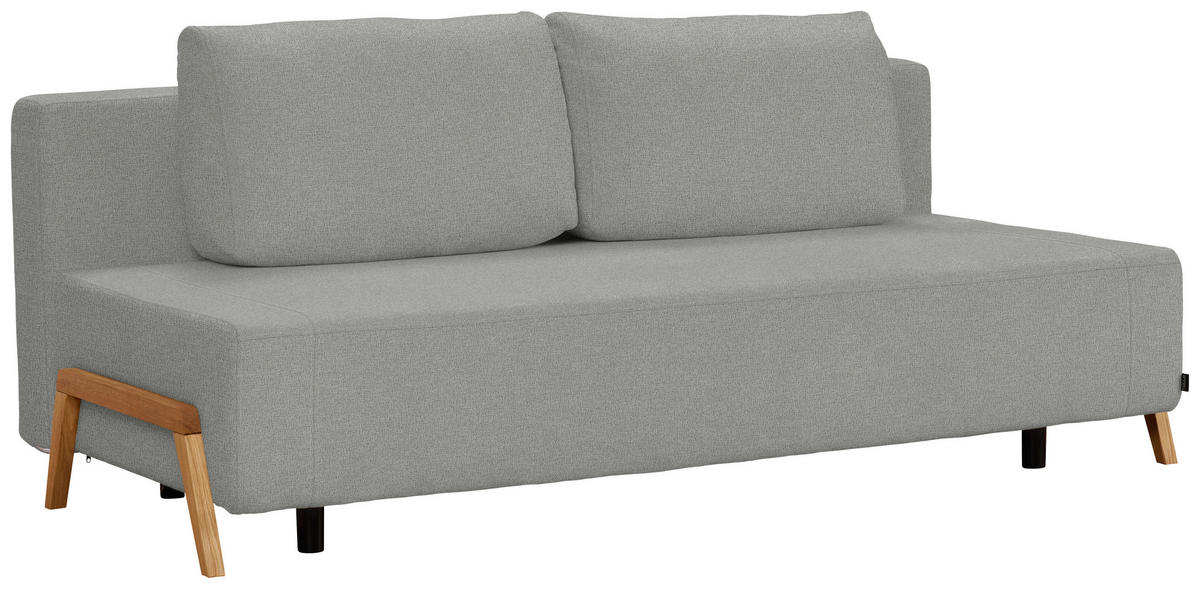 SCHLAFSOFA in Textil Hellgrau  - Hellgrau/Naturfarben, Design, Holz/Textil (211/88/102cm) - Niels Andersson