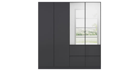 KLEIDERSCHRANK  in Grau  - Silberfarben/Grau, Trend, Holzwerkstoff/Kunststoff (181/197/54cm) - Xora