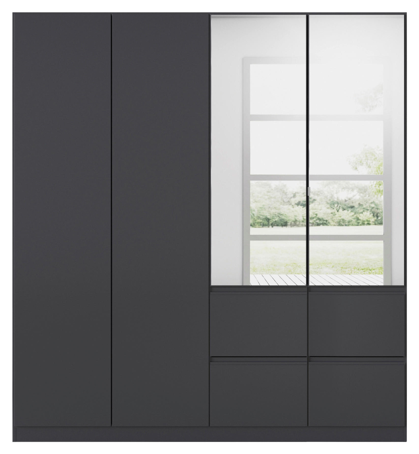 KLEIDERSCHRANK in Grau - Silberfarben/Grau, Trend, Holzwerkstoff/Kunststoff (181/197/54cm) - Xora