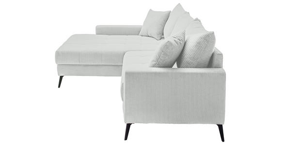 ECKSOFA  in Cord Elfenbein  173/280 cm  - Elfenbein/Schwarz, KONVENTIONELL, Textil/Metall (173/280cm) - Hom`in