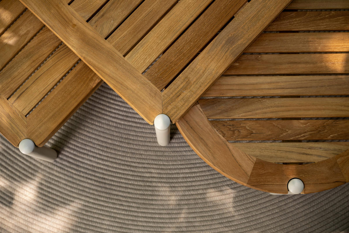 GARTENBEISTELLTISCH 55/55/28 cm Holz, Metall  - Anthrazit/Teakfarben, Basics, Holz/Metall (55/55/28cm) - Stern