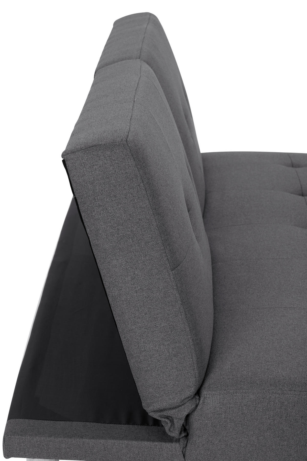 ROZKLÁDACÍ POHOVKA, textil, tmavě šedá - tmavě šedá/přírodní barvy, Basics, dřevo/textil (178/76/88cm) - MID.YOU