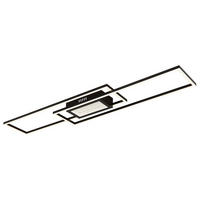 STROPNÍ LED SVÍTIDLO, 96/19.6/5 cm - černá/opál, Design, kov/plast (96/19.6/5cm) - Globo