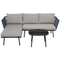 MOBILIER TERASĂ ȘI LOUNGE  150/218 cm   - gri deschis/albastru, Modern, metal/textil (150/218cm) - Ambia Garden