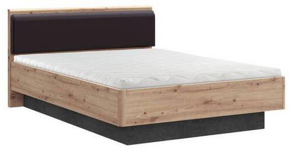 BETT 120/200 cm Schwarz, Dunkelgrau, Eiche Artisan - Dunkelgrau/Schwarz, Design (120/200cm) - Carryhome