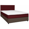 BOXBETT 120/200 cm  in Grau, Rot  - Rot/Schwarz, KONVENTIONELL, Holz/Textil (120/200cm) - Boxxx