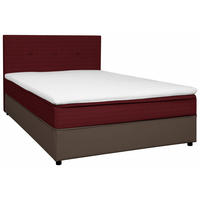 BOXBETT 140/200 cm  in Grau, Rot  - Rot/Schwarz, KONVENTIONELL, Holz/Textil (140/200cm) - Carryhome