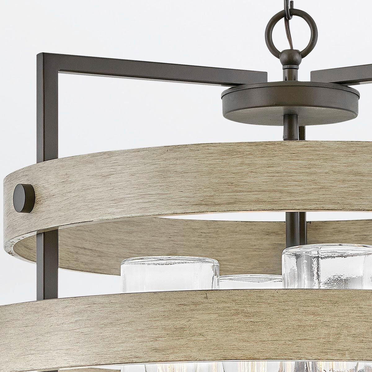 KRONLEUCHTER Sawyer 61,3/68,6/68,6 cm  - Bronzefarben, KONVENTIONELL, Glas/Metall (61,3/68,6/68,6cm) - Elstead Lighting