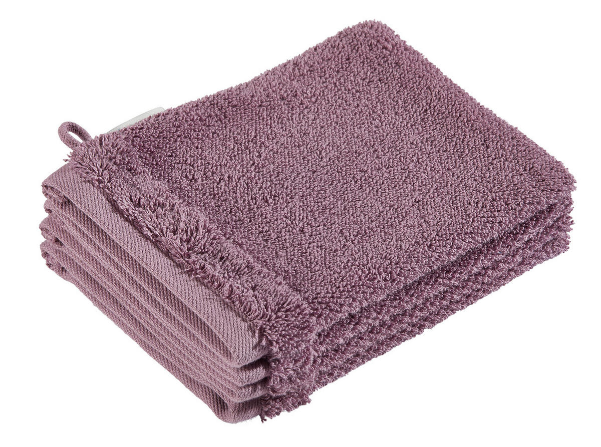 WASCHLAPPEN BONITA Mauve 4-teilig  - Mauve, Basics, Textil (16/21cm) - Bio:Vio