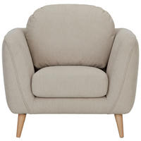 FÅTÖLJ i textil beige  - beige/naturfärgad, Romantik / Lanthus, trä/textil (98/70/47/97cm) - MID.YOU