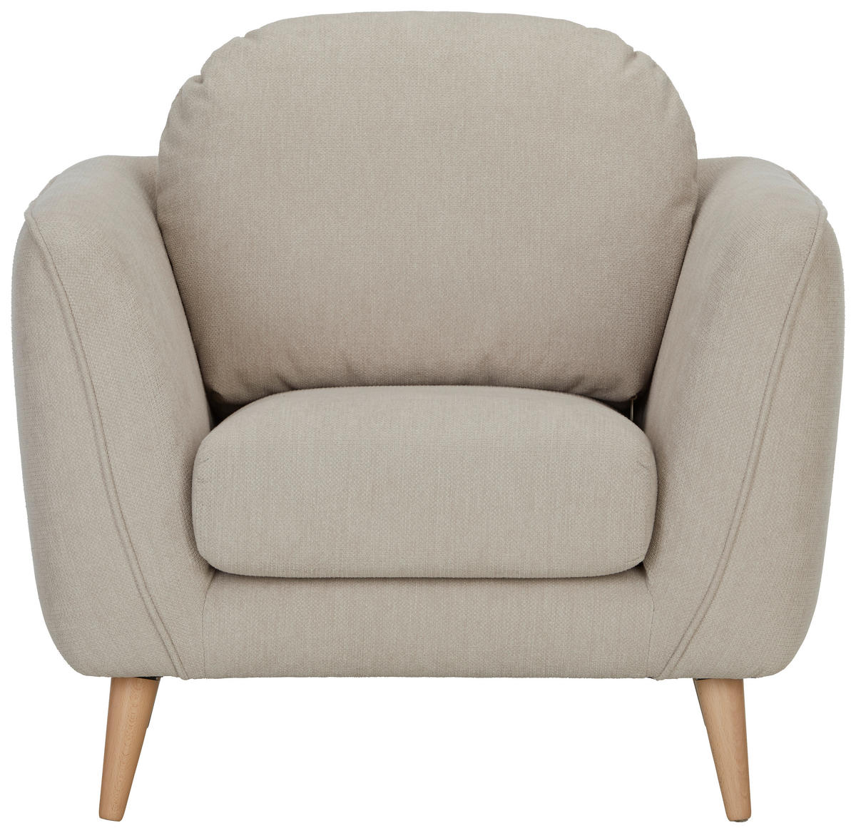 FÅTÖLJ i textil beige  - beige/naturfärgad, Romantik / Lanthus, trä/textil (98/70/47/97cm) - MID.YOU