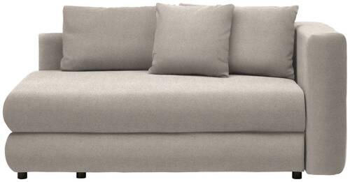 RÉCAMIERE Beige Flachgewebe  - Beige/Schwarz, Design, Kunststoff/Textil (171/71-88/93cm) - Cantus