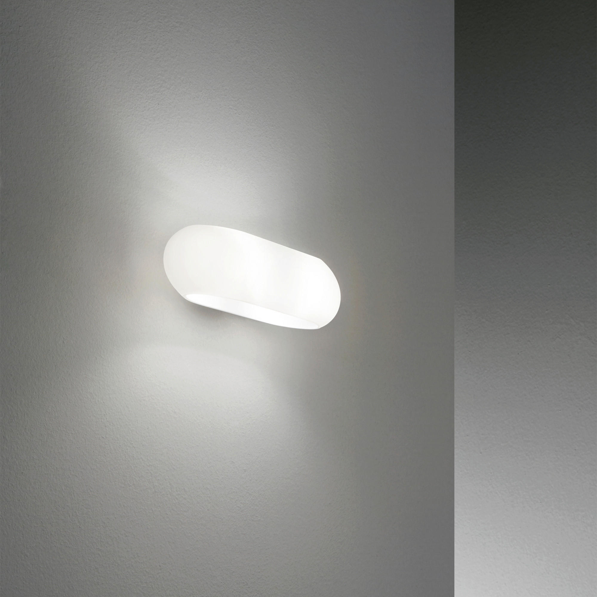 LED-WANDLEUCHTE Moris 28/6,5/10 cm   - Chromfarben/Weiß, Design, Glas (28/6,5/10cm) - Ideal Lux