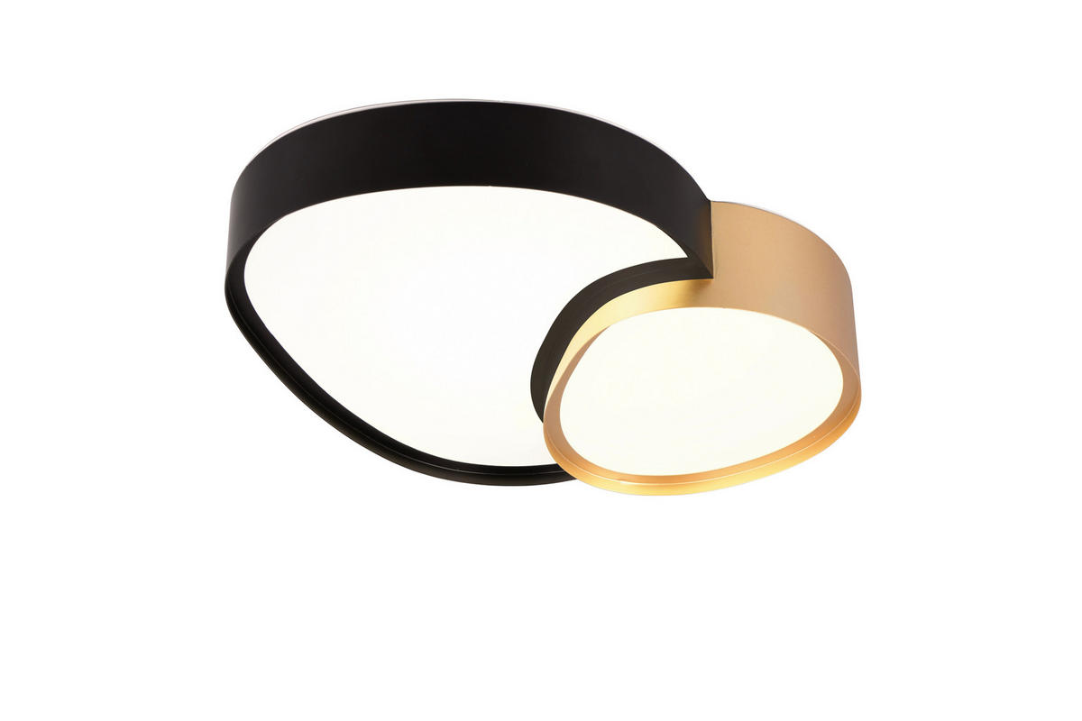 STROPNÍ LED SVÍTIDLO, 11,5/43,5/36 cm - černá/barvy zlata, Basics, kov (11,5/43,5/36cm)