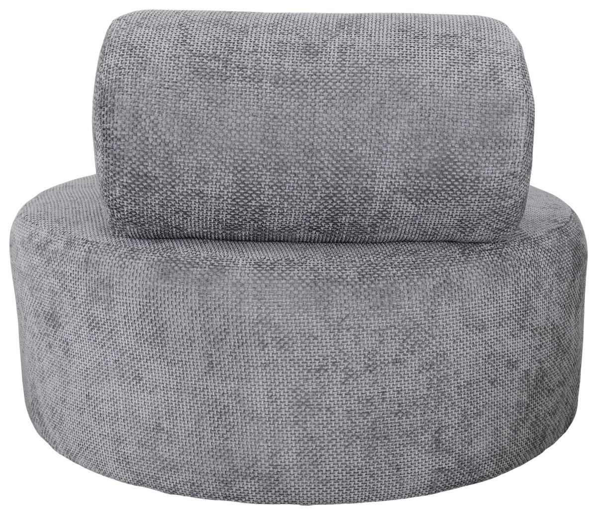 SESSEL in Struktur Grau  - Schwarz/Weiß, Basics, Textil/Metall (88/70/88cm) - Livetastic