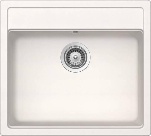 SPÜLE MONN100UPOL  - Weiß, Basics, Stein (57/29/51cm) - Schock
