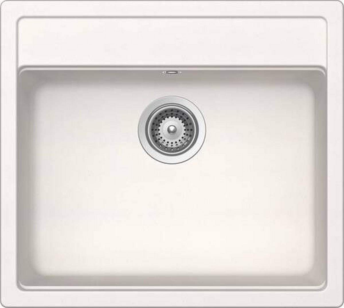 SPÜLE MONN100UPOL  - Weiß, Basics, Stein (57/29/51cm) - Schock