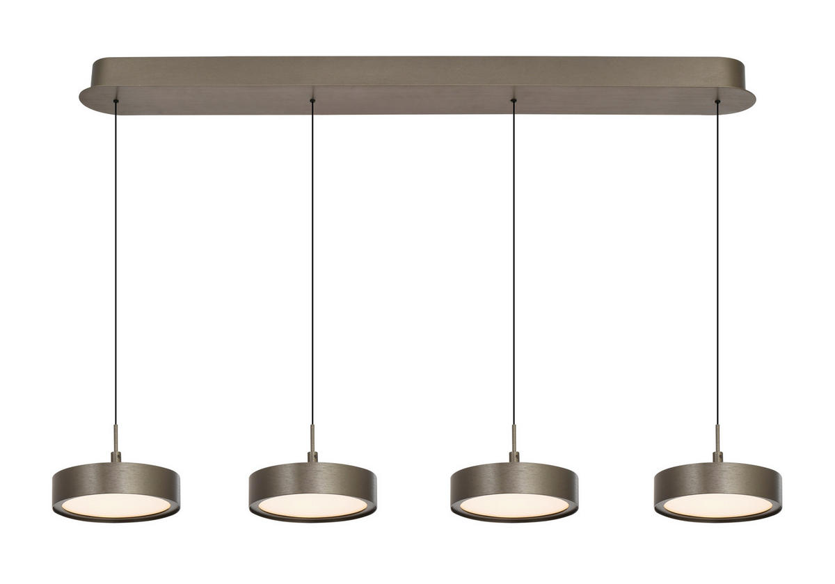 LED-HÄNGELEUCHTE Valensole 105/150/17,5 cm  - Bronzefarben, Design, Metall (105/150/17,5cm)