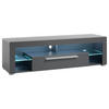 TV-ELEMENT - Alufarben/Grau, Design, Glas/Holzwerkstoff (153/44/44cm) - Carryhome