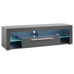TV-ELEMENT 153/44/44 cm  - Alufarben/Grau, Design, Glas/Holzwerkstoff (153/44/44cm) - Carryhome