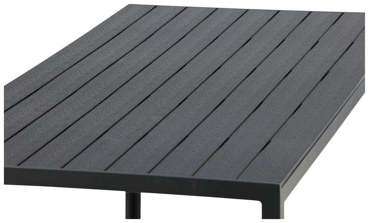 GARTENTISCH 205/90/73,5 cm Metall rechteckig  - Schwarz, KONVENTIONELL, Metall (205/90/73,5cm) - Gardenson