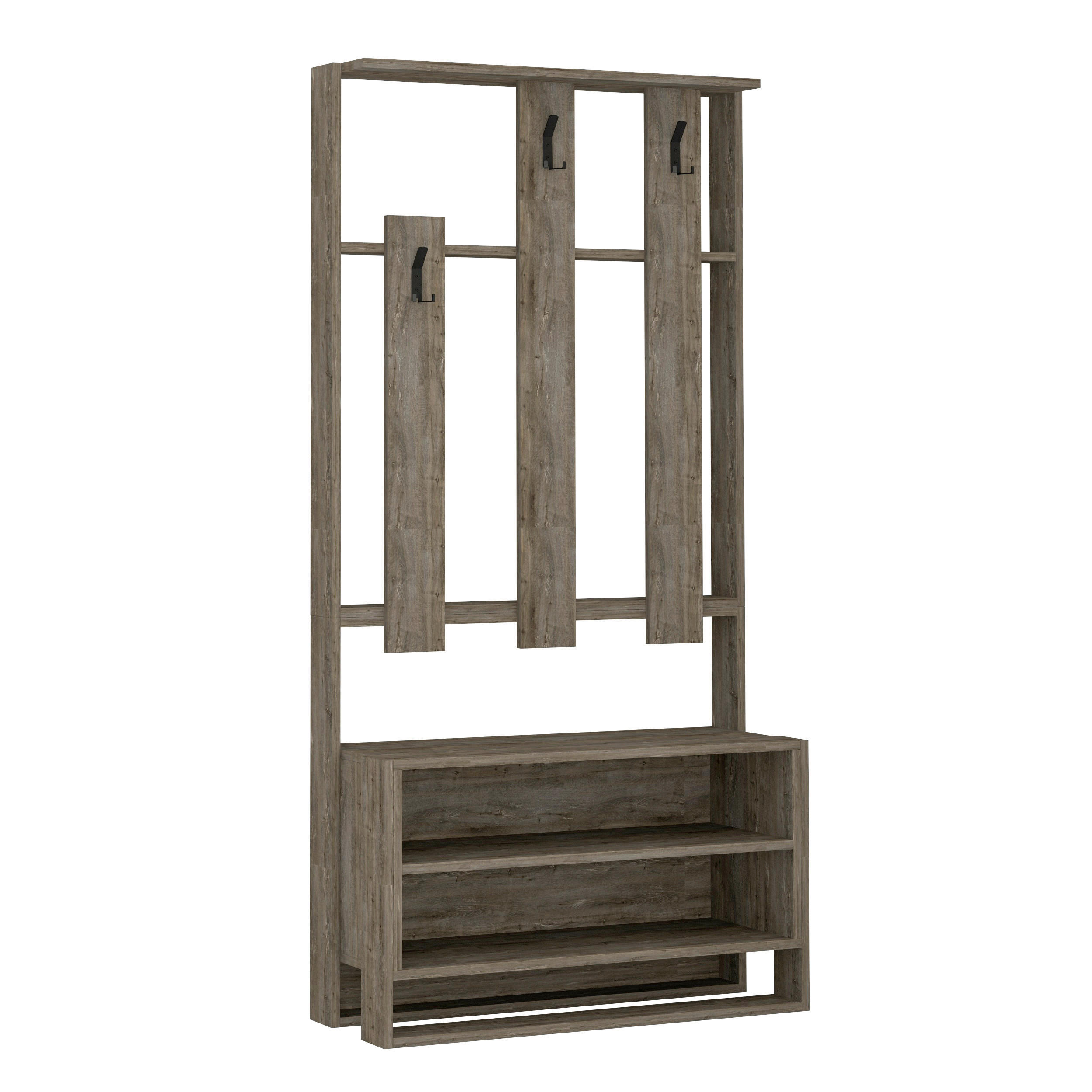 GARDEROBENSCHRANK  in 90/180/36 cm  - Eiche dunkel, Design, Holzwerkstoff (90/180/36cm) - Livetastic