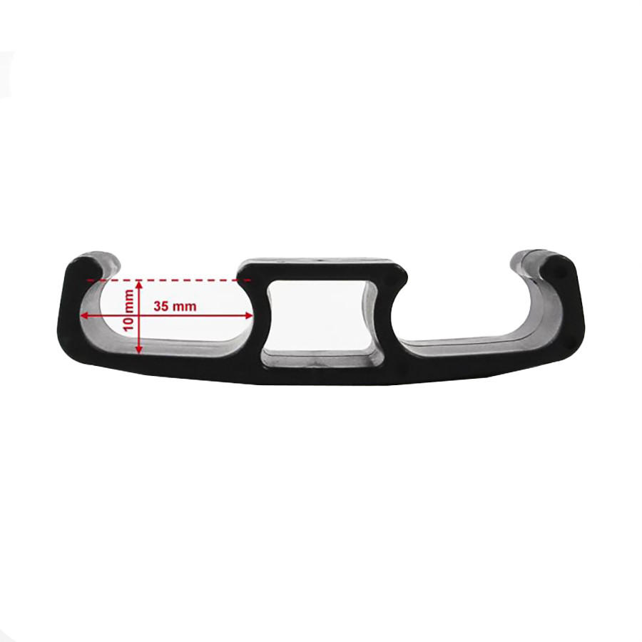 Verbindungsstück Besucherstuhl Schwarz  - Schwarz, Basics, Kunststoff (10/2/4cm) - MID.YOU